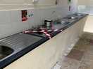 In this washing up area.