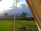 View from the bell tent on the deck