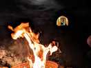 Nighttime view from the campfire.