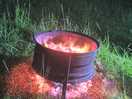 You can hire fire pit and logs