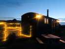 Cabin by night