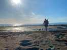 The beach five minute walk away