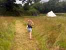 The walk to our bell tent.