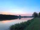 Evening walk next to the site