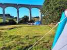 View of the viaduct from our tent.