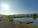 Stunning view over the lake out over camp.