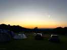 Sun set at the place.