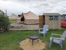 Lavender bell tent.