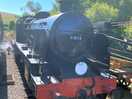 Norton to swanage steam train stopping at corfe castle