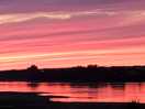 Campsite sunset over the loire river