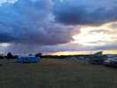 Rain in the distance but very dry at the site
