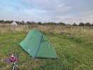 One person tent for scale!
