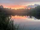 As the sun is setting