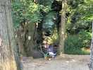 Sandpit and stream the children can play in