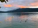 View from side of lake annecy at the back of the campsite