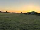 Sunset over the camping field