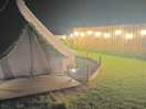 At night with lights on