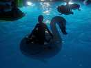 Noche de fiesta en la piscina