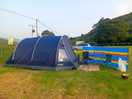 Our tent set up