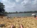 The beach and lake are clean and tranquil