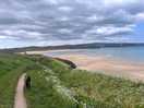 Coastal path along to hayle which is about a mile away st ives is reachable on bus