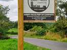 Sign outside campsite.