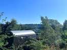 View of pod from the picnic benches.
