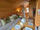 Fold away dining table, and single sofa bed