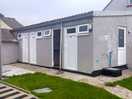 This block contains a toilet, shower and washing up station