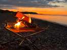 Beach bbq watching the sunset