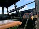 Inside the old ww2 truck ian opened up to let alfie sit in