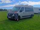 Parked up on the grass pitch