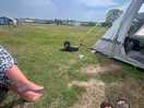 View across campsite after rabble had left