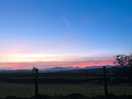Watching the sunset over the mountains!