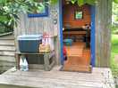 Shepherds hut entrance