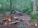 Fire pit/cooking area at night