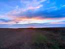 Sunset nearby field.