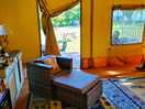 Inside the tent