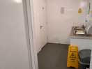Ladies bathroom. shower, toilets and sinks.