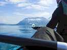 On lake annecy with our waterproof camera and kayak