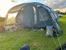 Out tent set up in gorgeous weather to start