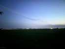 Night sky view of the airfield