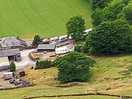 Looking down on stybeck farm. our van clearly visible