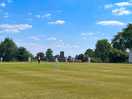 Idyllic watching cricket at the egerton arms which is an easy stroll along a bridle path