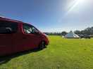 Very clean site with plenty of room between bell tents