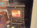 Easy to use log fire, with wood provided. kept us toasty and warm, all night.