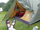Relaxing by my tent