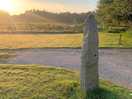 A stone post.