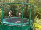 One of 2 trampolines