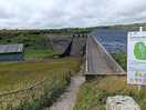 The dam which is halfway round the lake